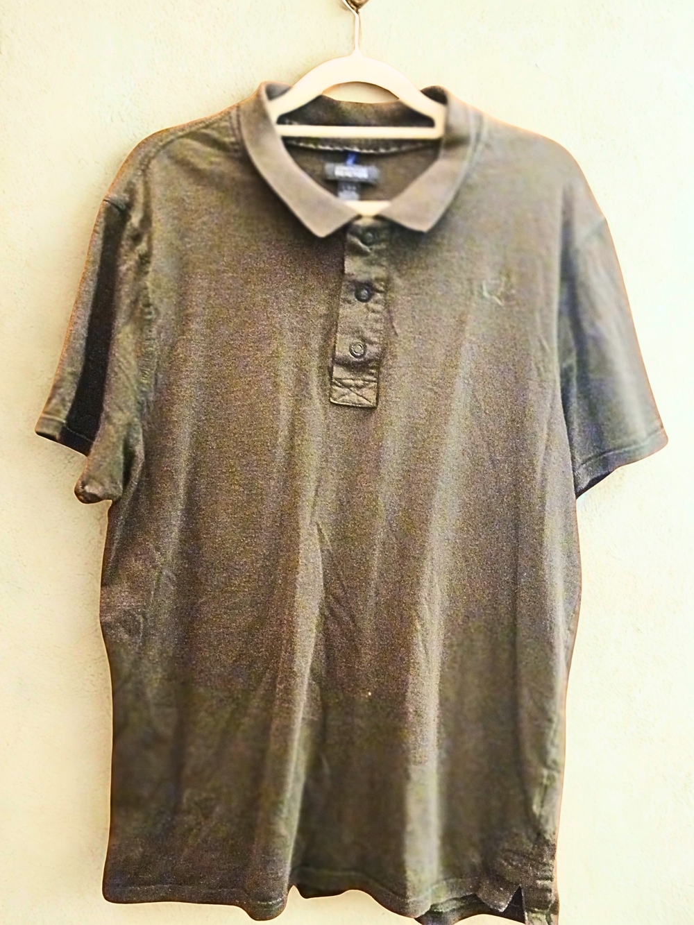 Kenneth Cole Men's Olive Green Short Sleeve Polo Shirt